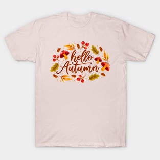Hello Autumn Mushroom T-Shirt